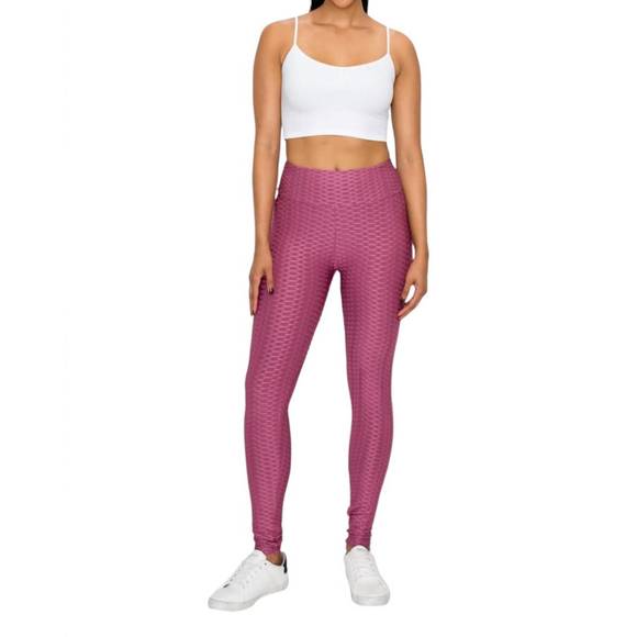 NEW VERY J honeycomb leggings in mauve - Picture 1 of 3